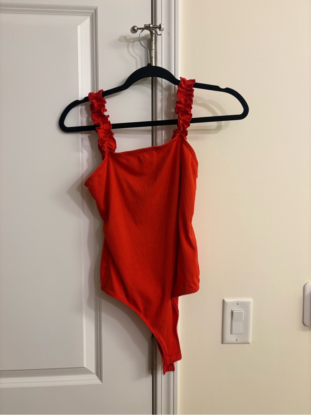 Red body suit